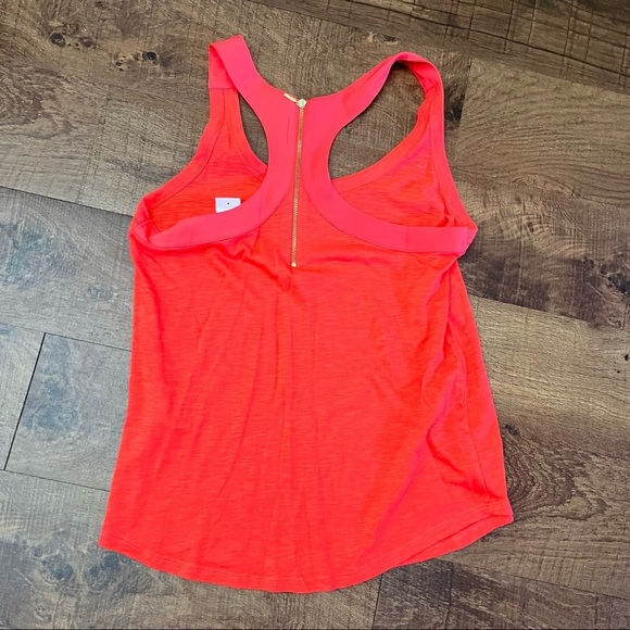 Nwt Banana republic tank top women Sz small melon flowy zipper on back summer - Picture 4 of 5